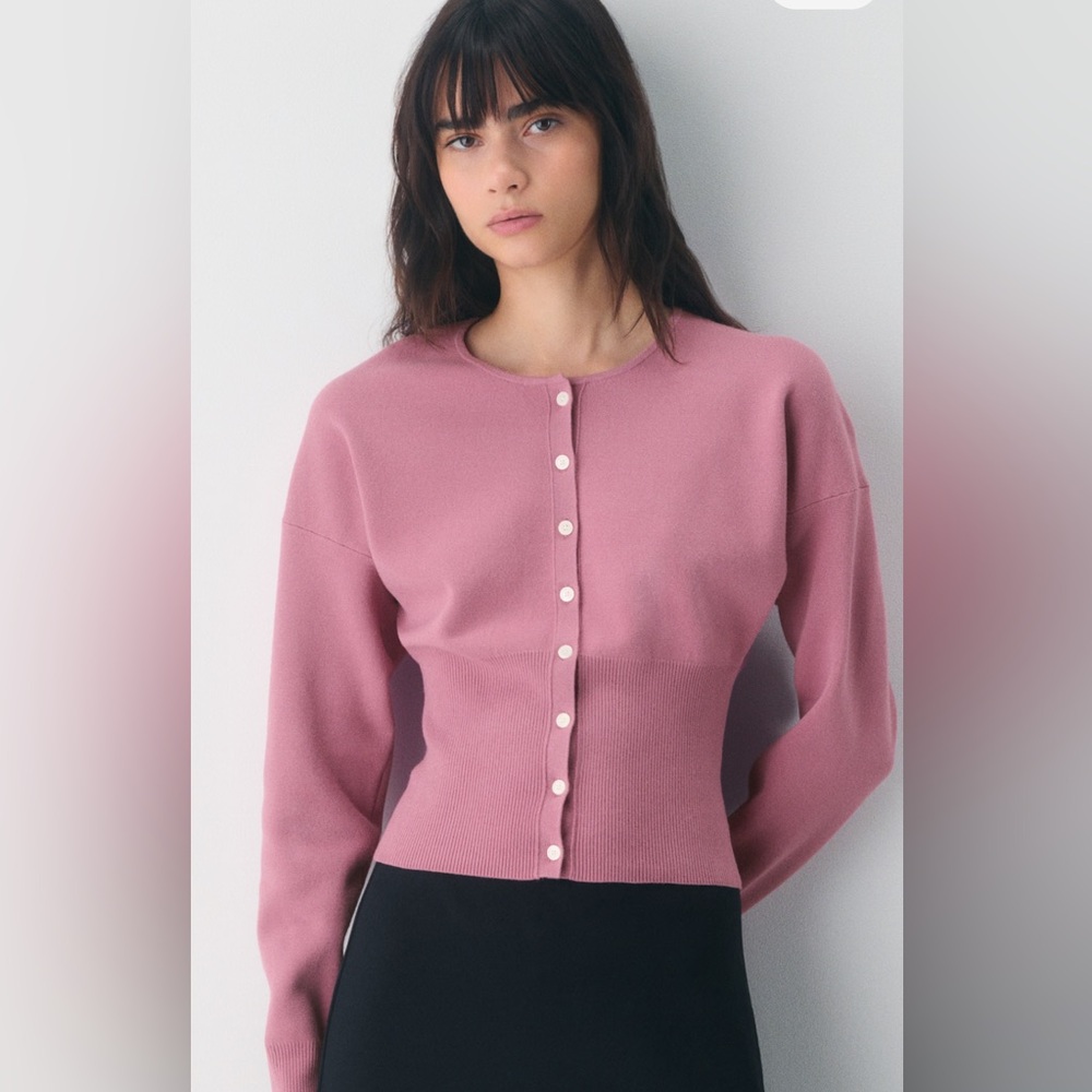 Golightly Cardigan - Wonder Yarn in Dusty Pink / Vintage Pink